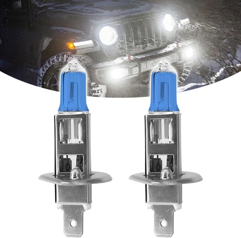 SamWinGear H1 Headlight Bulb H1 Halogen Head Light Bulbs, Ultra White Bright Halogen Headlight Bulb 12V 100W High Beam Low Beam Fog Light Bulbs, Universal Light Lamp for Most Cars, Trucks, SUVs (H1) - Image 1